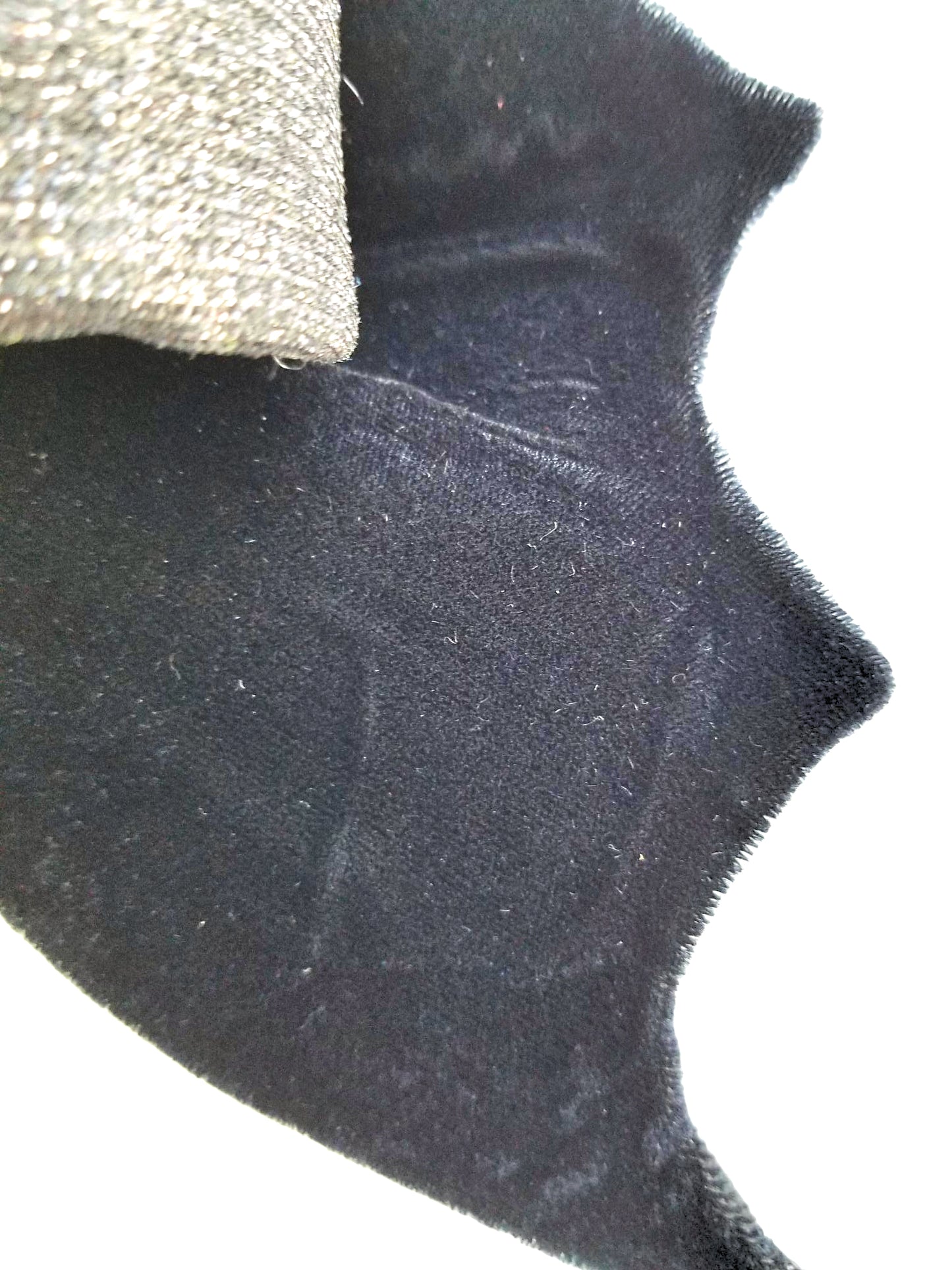 Black Velvet Wired Fabric Bat Bow