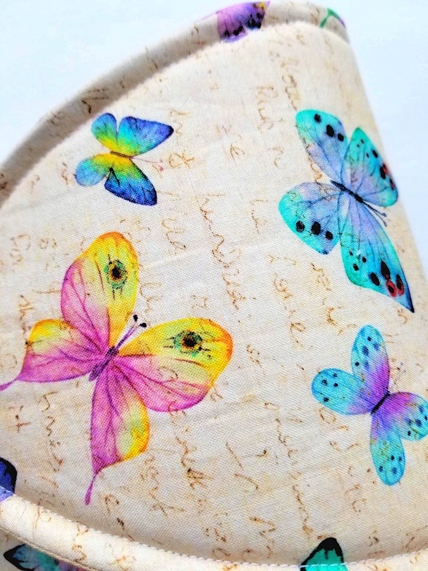 Pastel Butterfly Wired Fabric Bow