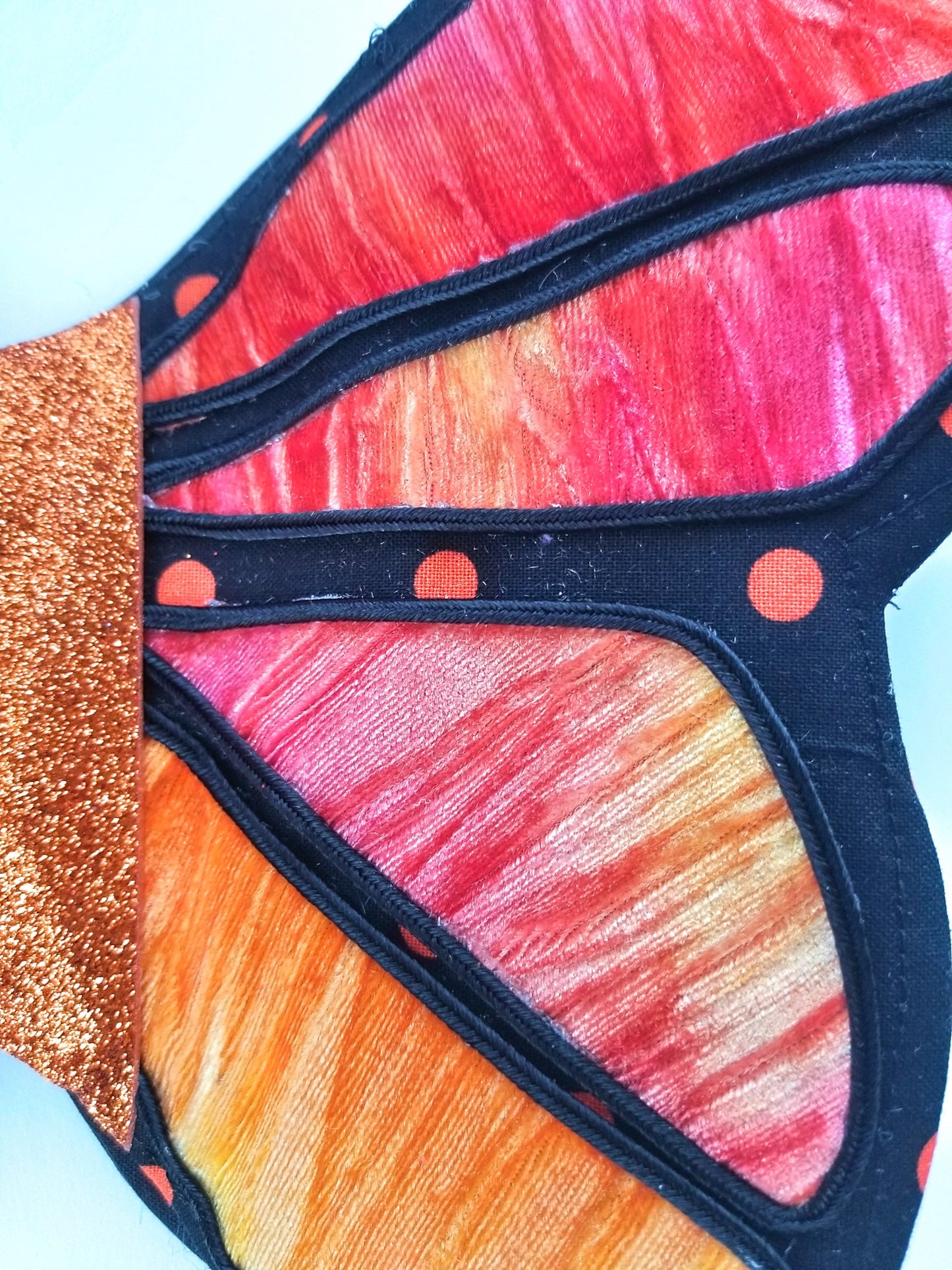 Black Orange Monarch 3D Wired Butterfly Wreath Attachment