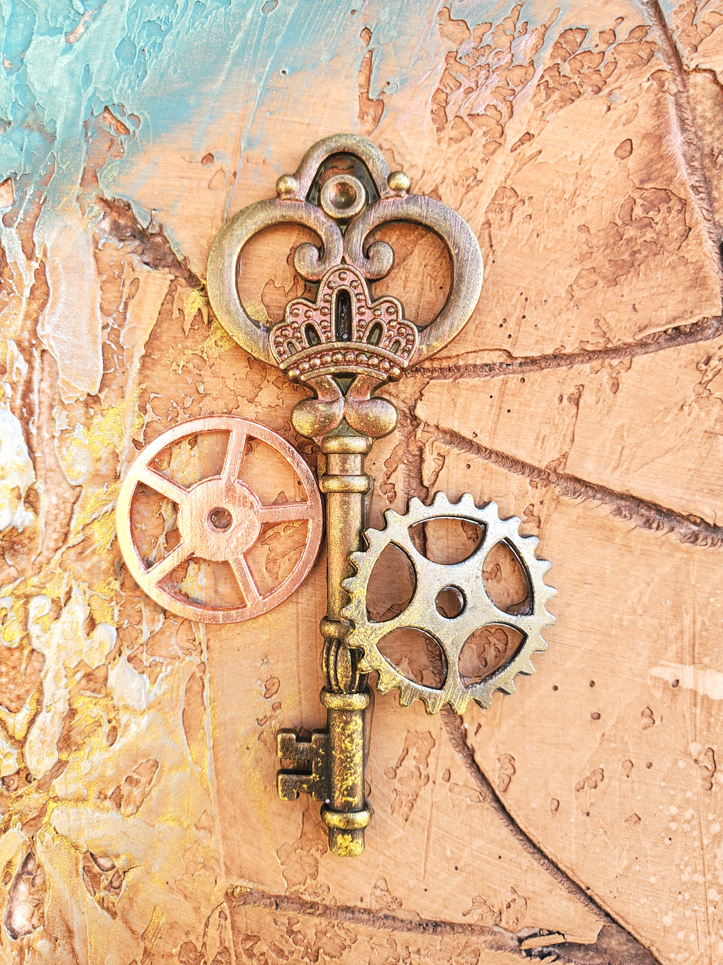 Steampunk Beauty Textured Wall Art