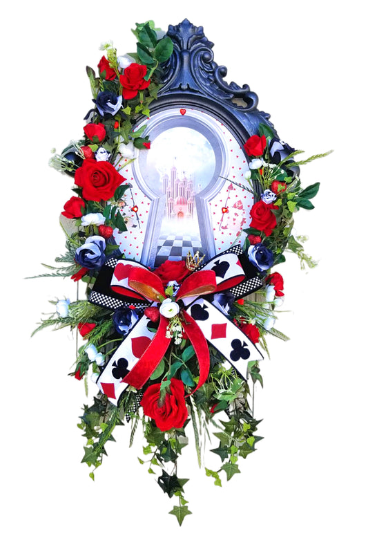 Wonderland Looking Glass Floral Wall Decor