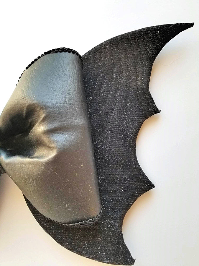 Pinched Bat Bow Wired Fabric Bow