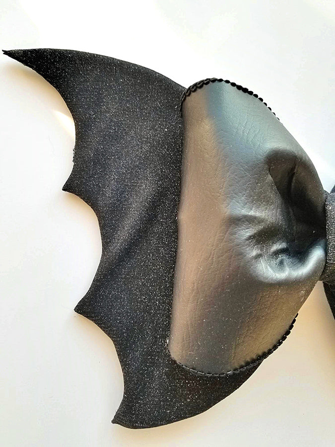 Pinched Bat Bow Wired Fabric Bow