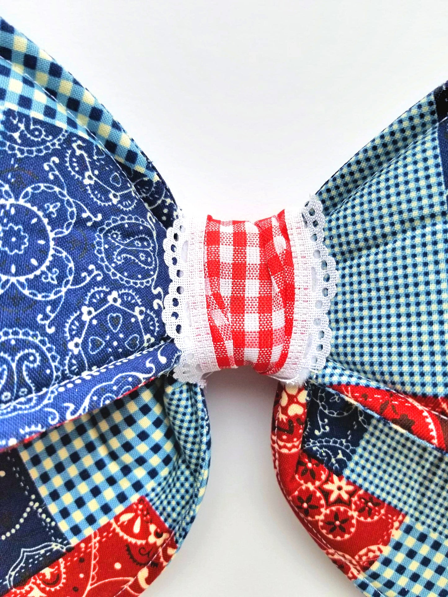 Country Bandana Wired Fabric Bow