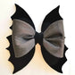 Black Velvet Wired Fabric Bat Bow