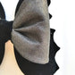 Black Velvet Wired Fabric Bat Bow