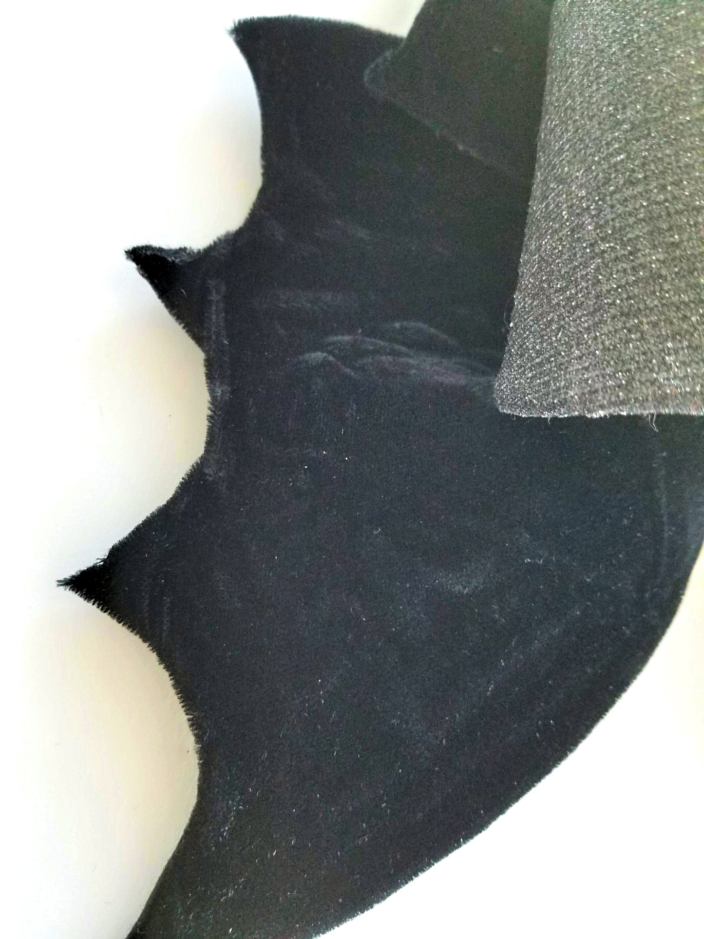 Black Velvet Wired Fabric Bat Bow