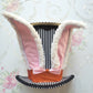 Black White Striped Easter Bunny Hat Wreath Attachment