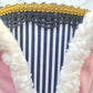 Black White Striped Easter Bunny Hat Wreath Attachment