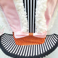 Black White Striped Easter Bunny Hat Wreath Attachment