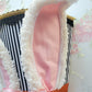 Black White Striped Easter Bunny Hat Wreath Attachment