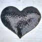 Black Sequin Heart Wreath Attachment