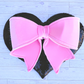 Black Sequin Bow Heart Wreath Attacment