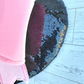 Black Sequin Bow Heart Wreath Attacment