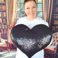 Black Sequin Heart Wreath Attachment