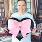 Black Sequin Bow Heart Wreath Attacment