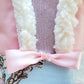 Pink and Blue Brocade Easter Bunny Hat Wreath Attachment