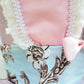 Pink and Blue Brocade Easter Bunny Hat Wreath Attachment