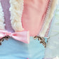 Pink and Blue Brocade Easter Bunny Hat Wreath Attachment
