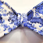 Blue White Chinoiserie Wired Fabric Bow