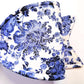 Blue White Chinoiserie Wired Fabric Bow