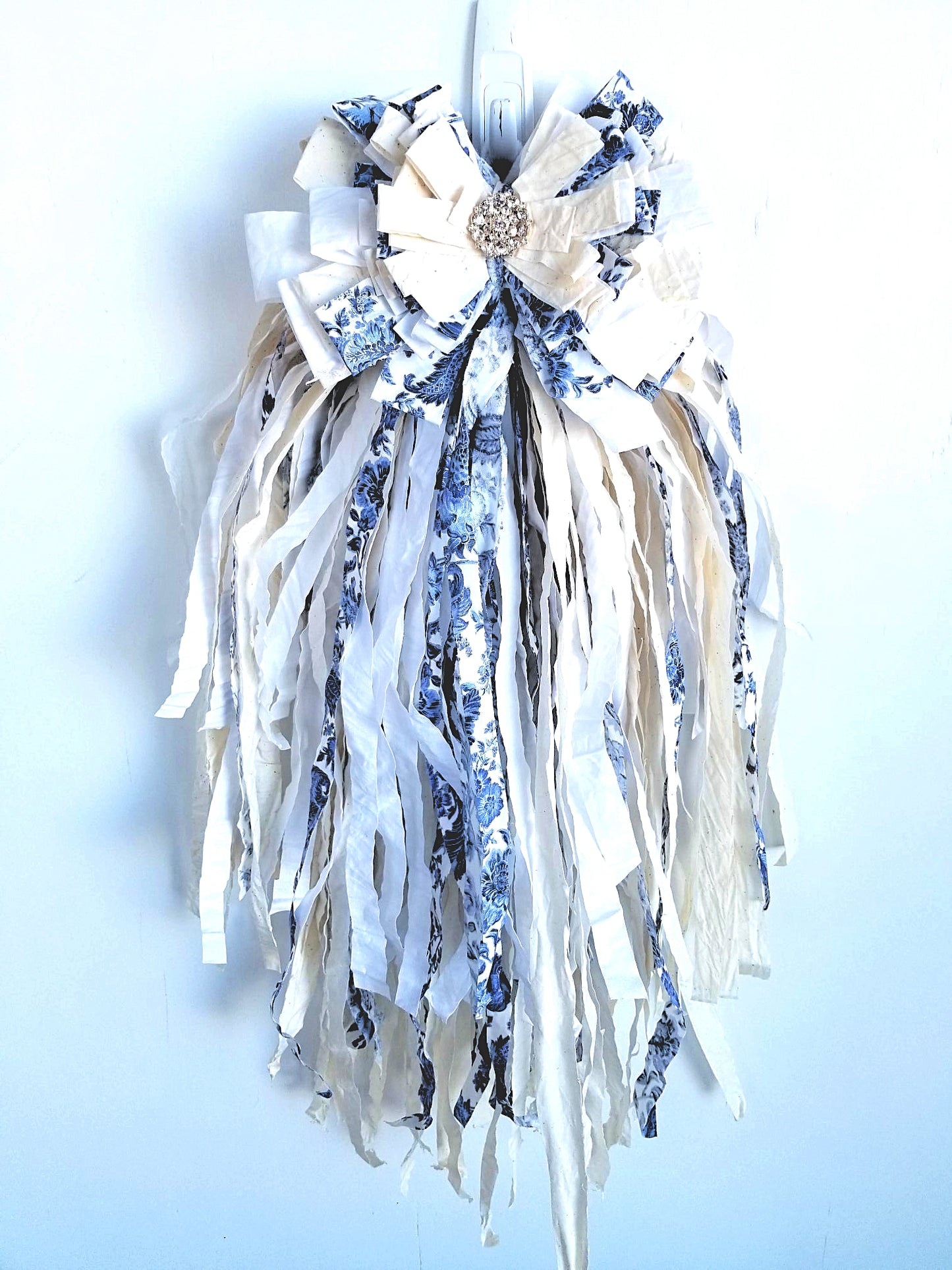Blue White Chinoiserie Rag Bow