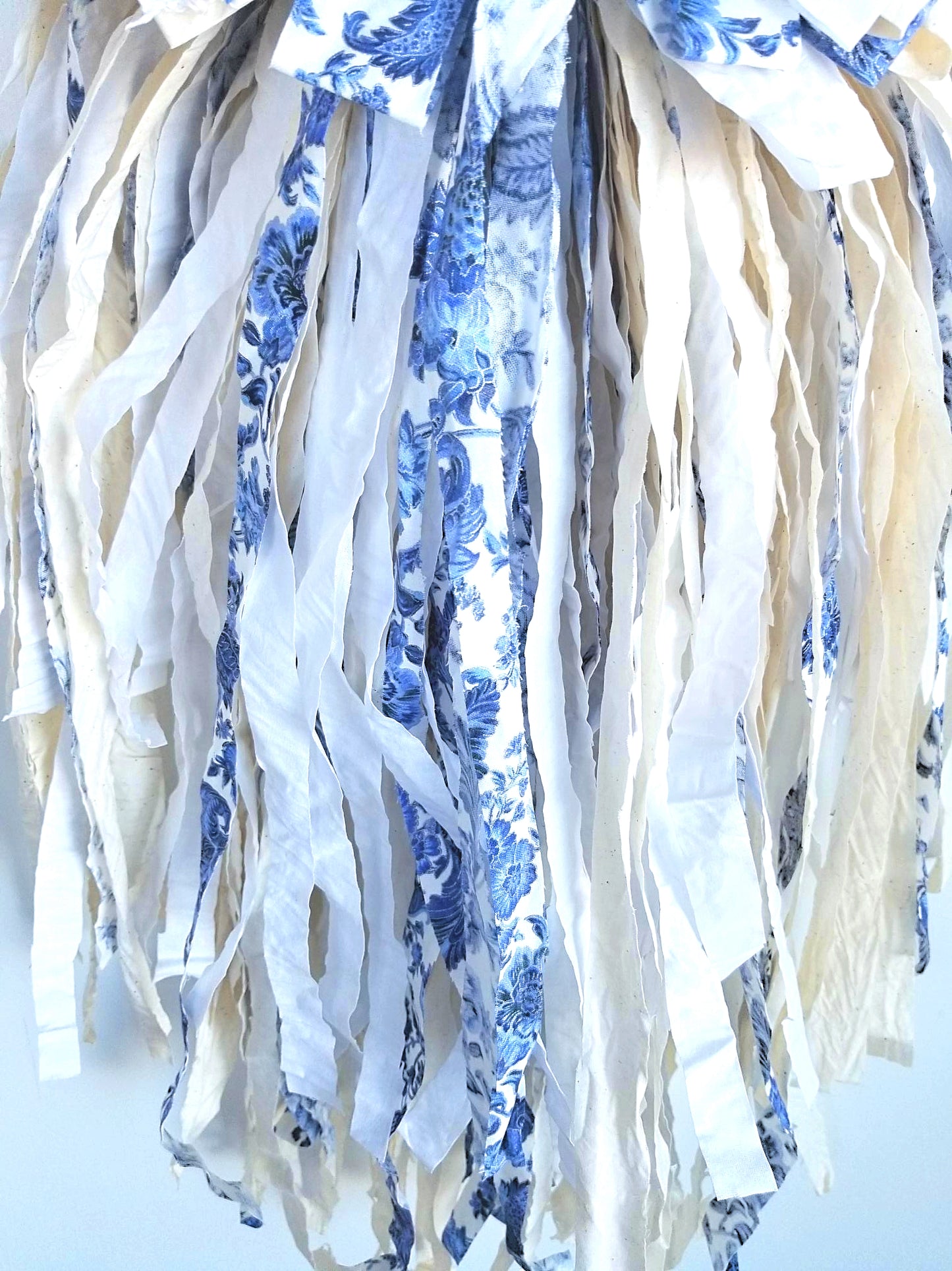 Blue White Chinoiserie Rag Bow