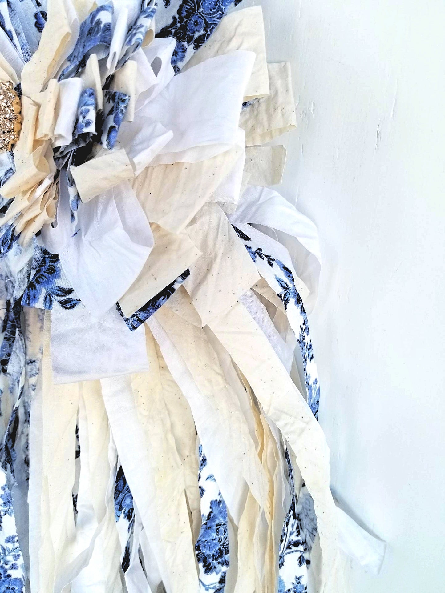 Blue White Chinoiserie Rag Bow