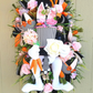 Set of 2 Elegant Easter Egg Wreath Embellishments