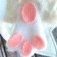White Fake Fur Bunny Rabbit Wired Fabric Bow