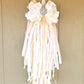 White Cream Rag Bow