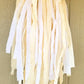 White Cream Rag Bow