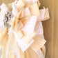 White Cream Rag Bow
