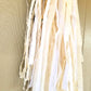 White Cream Rag Bow
