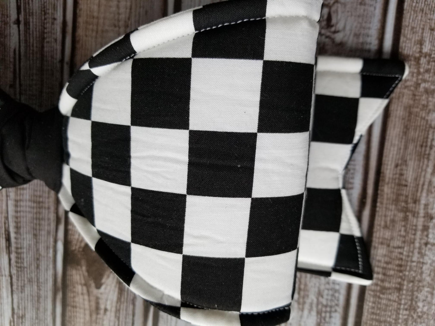Checkered Wired Fabric Bow