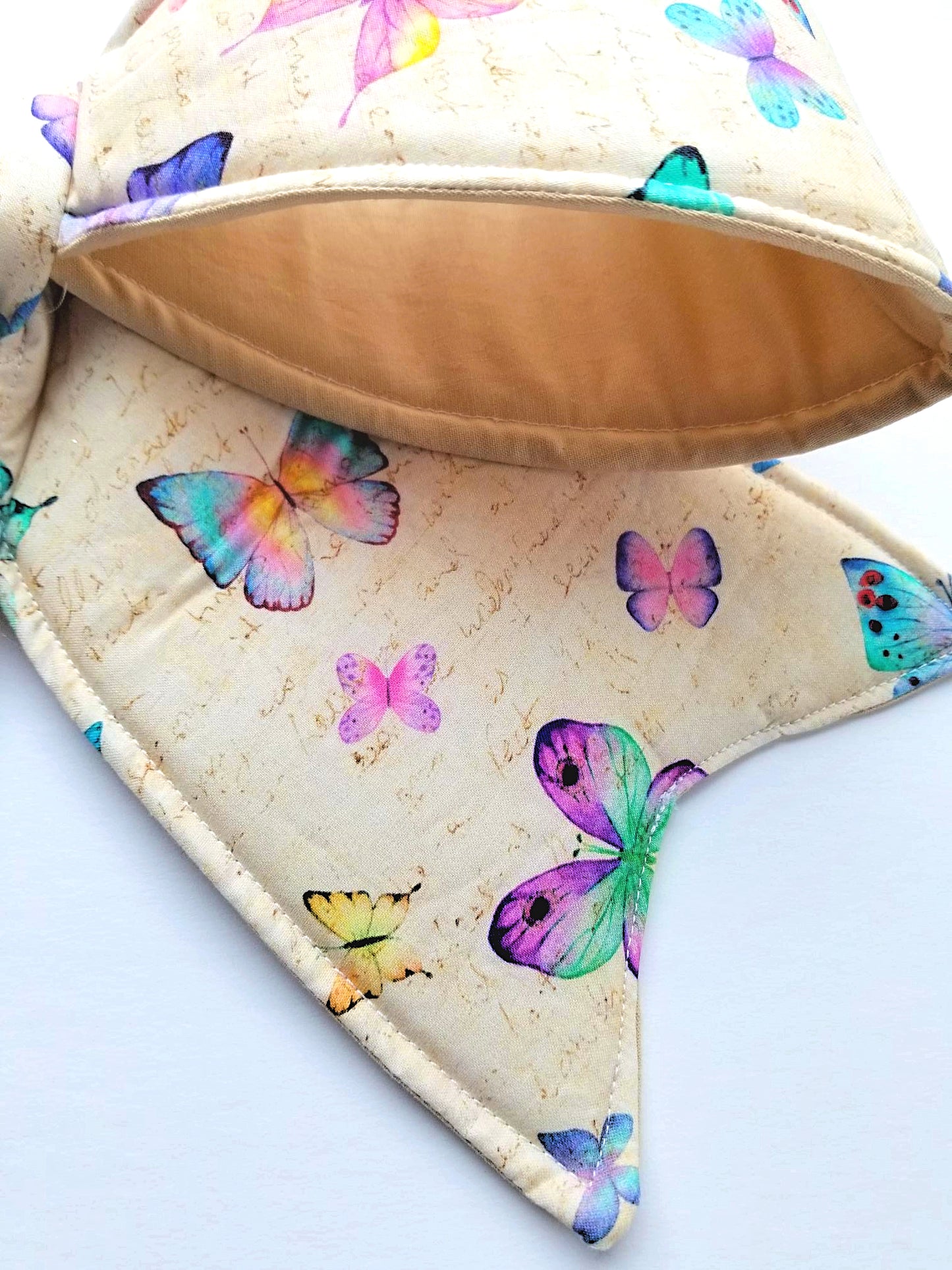 Pastel Butterfly Wired Fabric Bow