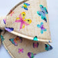 Pastel Butterfly Wired Fabric Bow