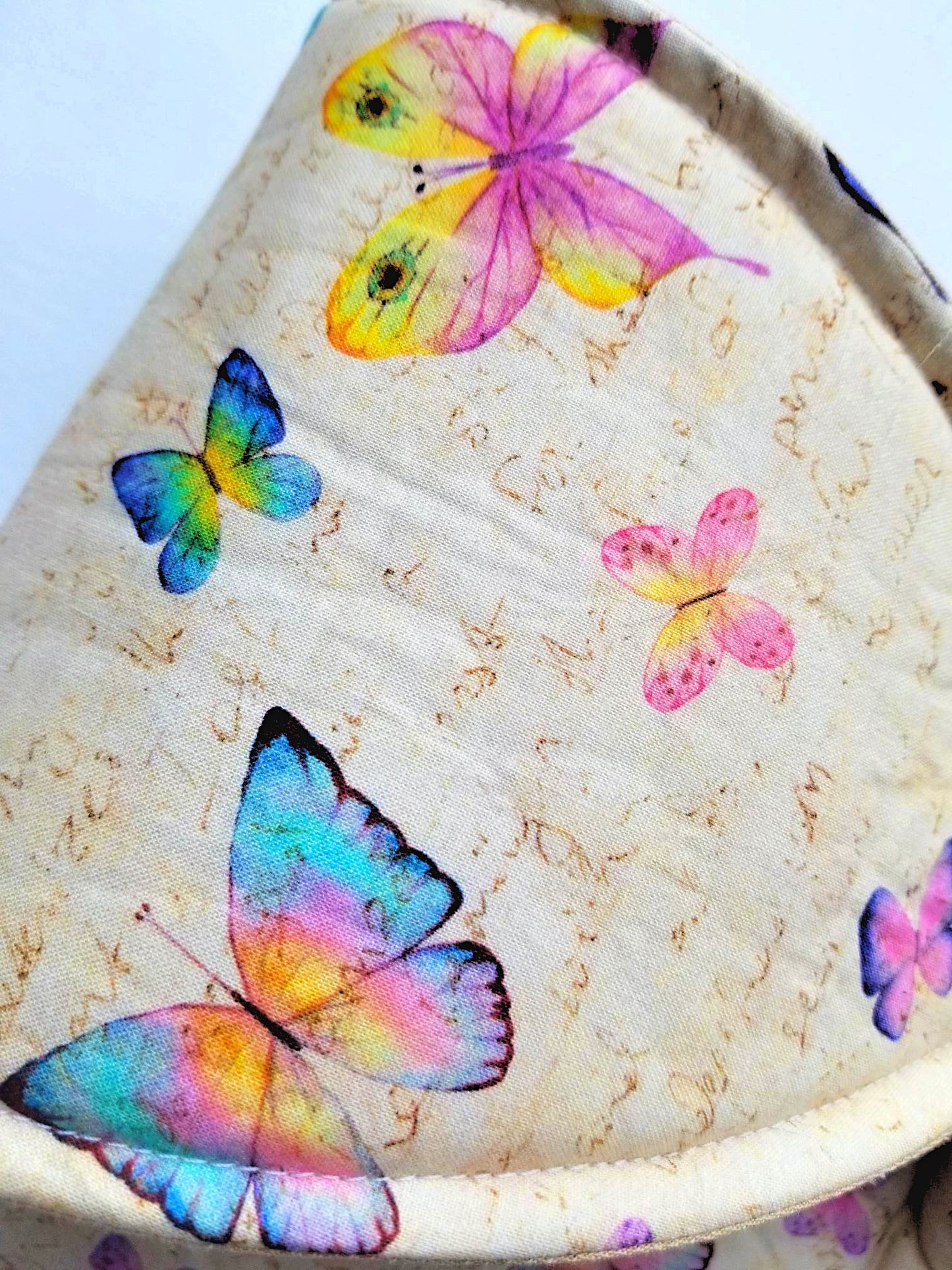 Pastel Butterfly Wired Fabric Bow