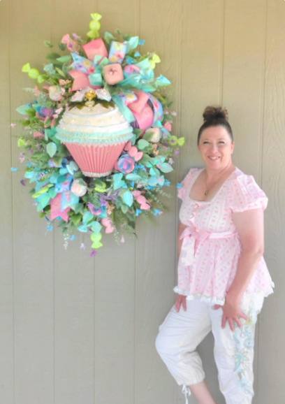 Large Cupcake Spring Wreath