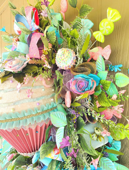 Large Cupcake Spring Wreath