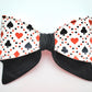 Playing Card Wired Fabric Bow