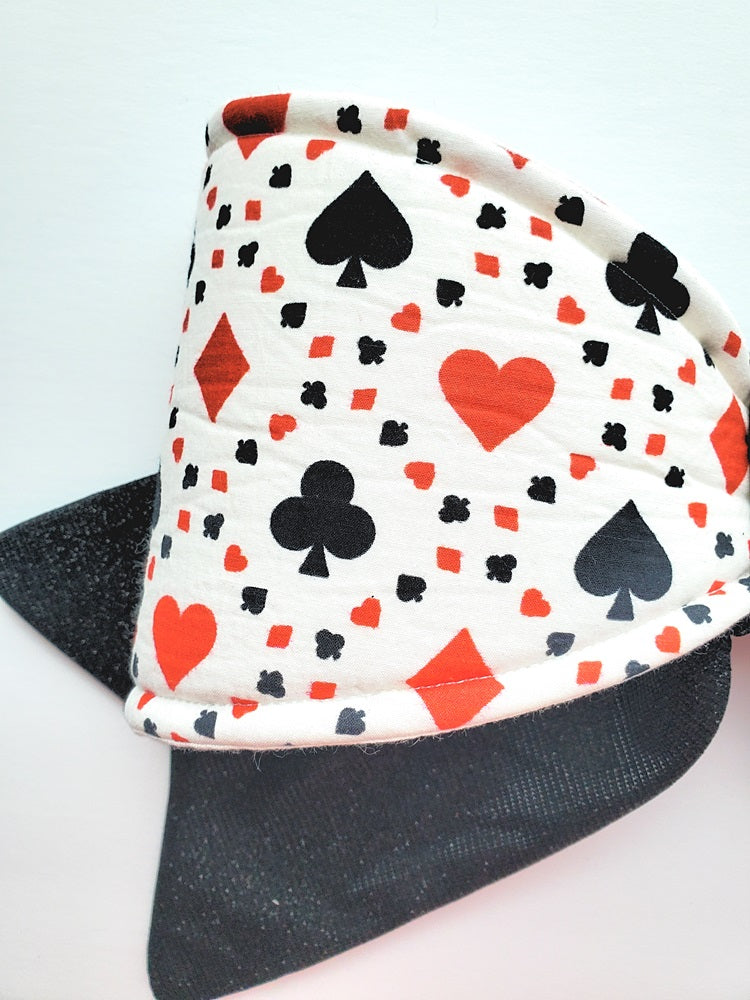 Playing Card Wired Fabric Bow