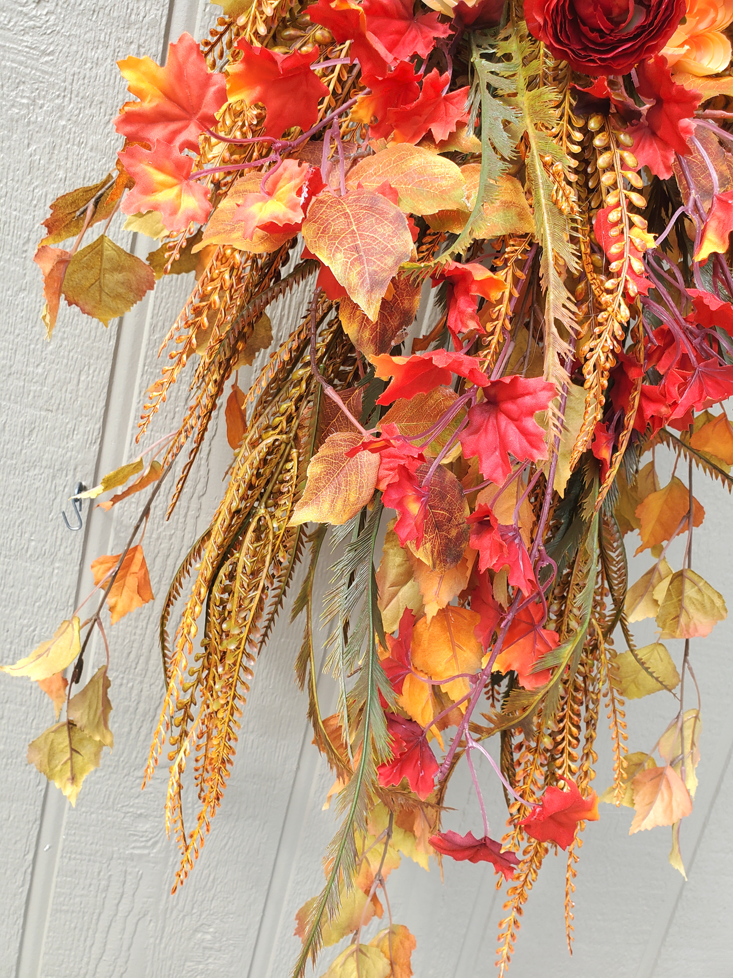 Fall Grapevine Wall Basket with Sunflowers, Fall Foliage, Fall Wall Decor, fall decor home decor Rustic Fall Wall Hanger, Fall Decor