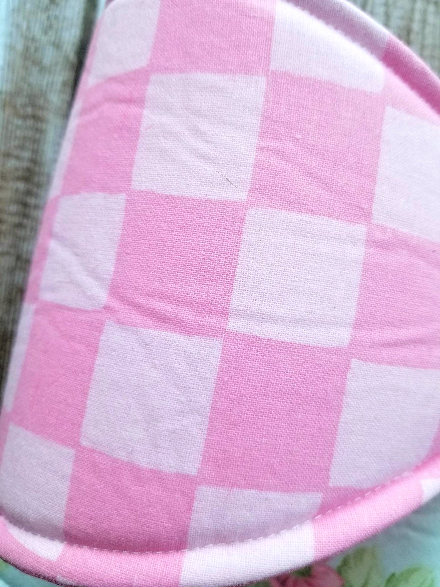 Checkered Spring Wired Fabric Bow