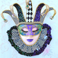 Full Face Mardi Gras Mask Wreath Attachment