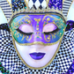 Full Face Mardi Gras Mask Wreath Attachment