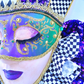 Full Face Mardi Gras Mask Wreath Attachment