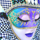 Full Face Mardi Gras Mask Wreath Attachment