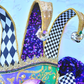 Full Face Mardi Gras Mask Wreath Attachment