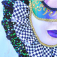 Full Face Mardi Gras Mask Wreath Attachment